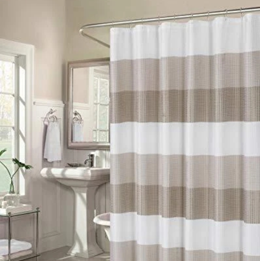 Ellen Tracy Diamond Ombre Pattern Shower Curtain NWT